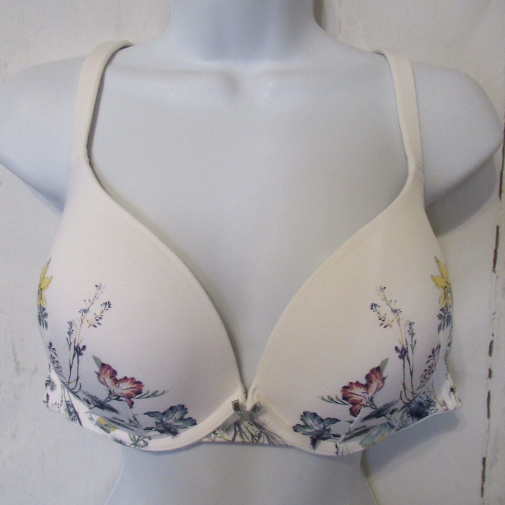 Cacique Bra 40B Floral Boost Plunge Underwire Plus Size Padded